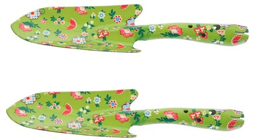 BESPORTBLE 2 Palas De Hierro para Jardín Impresas, Herramienta Manual para Macetas, Tamaño Pequeño, Resistente para Excavar y Trasplantar, Diseño Aleatorio, Uso En Jardinería y Cultivo En Macetas