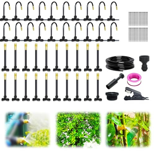 Irrigation System Kit, 2025 New Greenhouse Automatic Watering Garden Irrigation Systems for Outdoor Plants, Adjustable Grass Watering Garden Sprinkler Attachment System Devices for Garden Lawns (20M)