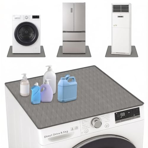 SDLDEER Washing Machine Cover 60 x 60 cm Silicone Washing Machine Cover | Protective cover for washing machine, dryer and fridge, silicone mat, waterproof, dirt-repellent, versatile