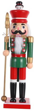 BUGUUYO Soldat Casse Noisette Traditionnel Décoration de Noël et Facile Entretien Ornement pour Cheminée Table et Bureau Figurine pour Ambiance Hivernale