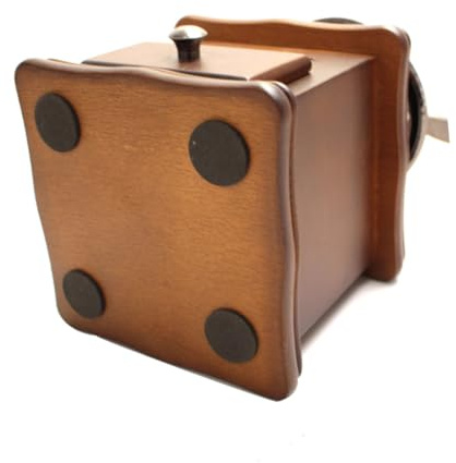NUOBESTY Macina Caffè Manuale in Legno Vintage con Trituratore in Ceramica Macina Spezie e Chicchi di Caffè Regalo Natalizio Colore Casuale Colore Casuale