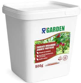 R’GARDEN – Engrais Organique Arbres Fruitiers | Fertilisant Naturel pour arbres du verger | Récoltes Abondantes | UAB – Fabriqué en France (0,5 KG)