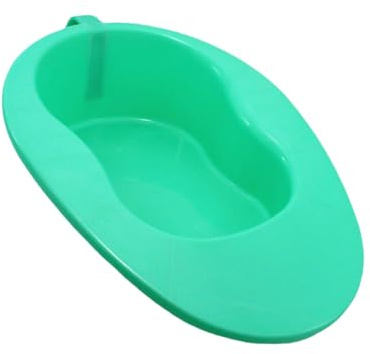 Mikikit Bassin de Lit Horizontal Urinoir à Poignée pour Personnes Âgées Alitées Plastique Léger Surface Lisse Soins Infirmiers Usage Domicile Femmes Enceintes Patients Alités
