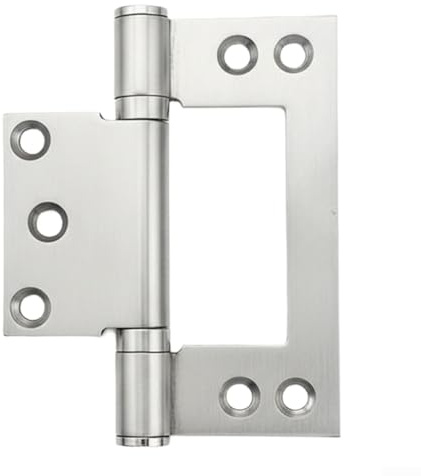 Cerniera a perno in acciaio inox, 10 x 3,9 cm, per porte in legno, design eccentrico per una vestibilità sicura, fori preforati per una facile installazione (2)