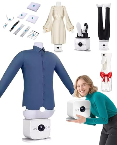 Máquina de planchar automática para uso doméstico, funcionamiento manos libres de 360°, planchado rápido en 8 minutos, removedor de arrugas suave para un cuidado eficiente de la ropa