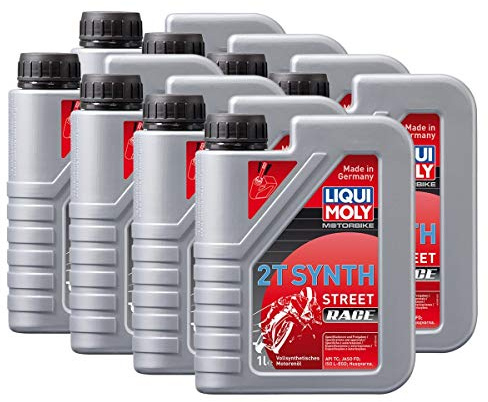 8x LIQUI MOLY 1505 Motorbike 2T Synth Street Racing Race Motoröl 1L