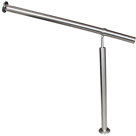 HENGMEI Edelstahl Geländer Eingangsgeländer Treppengeländer Wandhandlauf Handlauf für Treppenhaus, Außen & Innen (100cm)