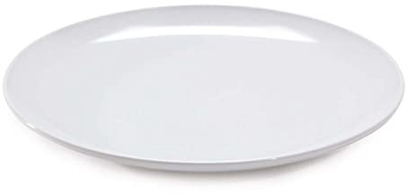 GET Siciliano Collection CS-6108-W-EC - Platos redondos de melamina blanca de 14 pulgadas, resistentes a la rotura y sin BPA, para vajilla interior y exterior (paquete de 4)