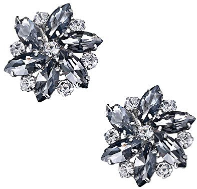 EVER FAITH Damen Schuhclips Strass-Kristall Schuhschnalle Brosche Deko-Anhänger für Kleiderhut/Schuh/Kleidung
