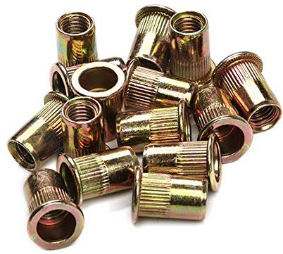 300 Stück Zink-Stahl-Nietmuttern-Kit, Nietmuttern-Set, 150 Stück metrisch + 150 Stück SAE für Hardware-Befestigungen