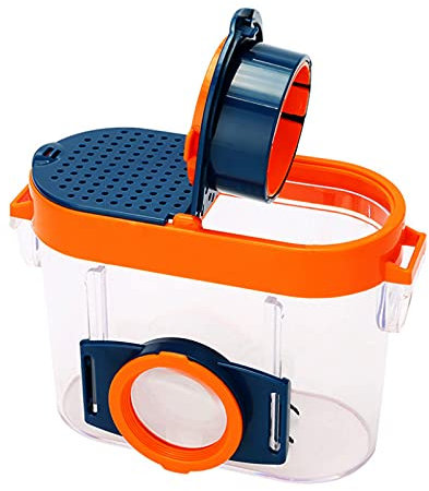 Kinder Insekten Beobachtungsbox Lupe Insekten Sammelbox 2.6X 4.5X Lupendose Becherlupe Insektenbetrachter Vergrößerungsbox mit Deckel, Luftlöcher,Lupebecher Kinder Lernen Spielzeug