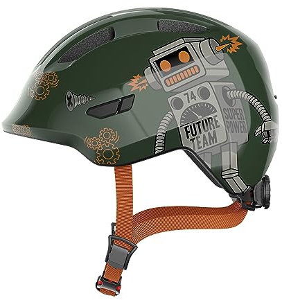 ABUS Kinderhelm Smiley 3.0 - Fahrradhelm mit tiefer Passform, kindergerechten Designs & Platz für einen Zopf - für Mädchen und Jungs