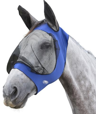 Weatherbeeta - Pferde Augenschutz mit Ohren Deluxe, Stretch (Mini) (Königsblau/Schwarz)