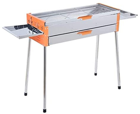 Habrur Holzkohlegrill Holzkohle Grill BBQ-Grill Edelstahl-Grill-Grill Im Freien Beweglicher Holzkohle-kampierender Grill-Ofen-Grill-Grill Picknickgrill Grill Holzkohle (Color : A)
