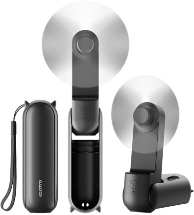 GAIATOP Ventilatore portatile portatile 3 in 1 mini ventilatore [tempo di raffreddamento massimo 17H ] con power bank, ricaricabile USB per viaggi, concerti, trucco, regali estivi per donne ragazze