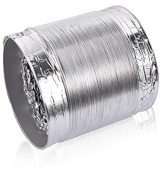 Alu-Folienschlauch Abluftschlauch Rohr Flexschlauch Flexible Luftleitungen Lüftungsschlauch Ø 80/100/110/120/150/160/170/180/200mm Mit 2 Schlauchschellen Für Abzugshaube, Rohrventilator (Color : 2m,