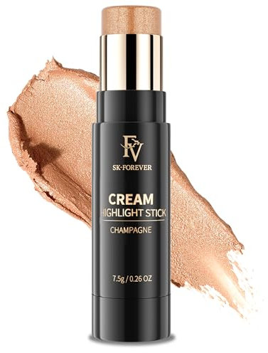 FV Stick Illuminante Viso Cremoso a Lunga Durata - Facile da Sfumare, Multi-Uso, Finish Brillante, Per Viso e Occhi, 03 Champagne - Cruelty-Free