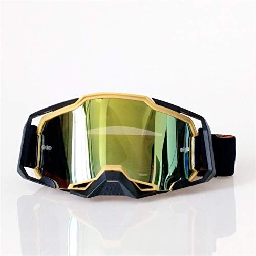 SONGGDZ Crossbrille Verspiegelt,Motorradbrille, Motocross Goggles Road Dirt Bike Brille Motorrad Helme Goggles Sport Gläser Moto Brille Set(N)
