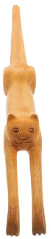 DRESSOOS Natürlicher Holz Rückenkratzer Katze Form Handlicher Ganzkörper Massage-stab Für Rücken Beine Füße Sicherer Rücken-massager Entspannend Für Männer Und Frauen Geeignet