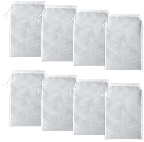 ExcellaElite 8 PCS Cheese Cloths for Straining,Muslin Cloths for Cooking,Reusable Cheesecloth,20×30 cm Muslin Bags for Cooking,Suitable for Nut Milk,Cheese,Coffee,Yogurt,Fruit Juice,Vegetable Juice
