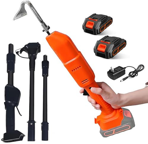 Cultivator Hoe, Manejo De Cava Eléctrica, Herramienta De Jardín Cultivador con Batería De Litio Recargable Y Poste Telescópico, Herramientas De Jardinería Y Rastrillo, para Aflojar El Suelo