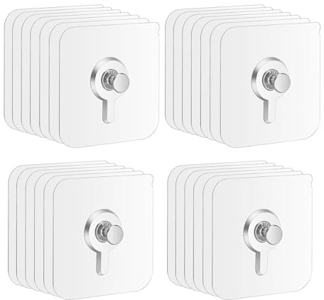 Ganchos Adhesivos para Pared,30pcs Ganchos para Cuadros Cuelga Cuadros Sin Clavos,Ganchos Autoadhesivos Ultrafuertes para Colgar Cuadros, Relojes, Espejos, Pinturas Decorativas