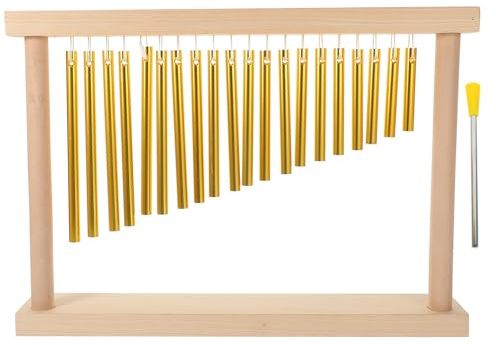 Homoyoyo Professional Twenty-Tone Accompaniment Wind Chime Set for Children with Crisp and Sweet Sound, Made of Basswood and Copper, for Performance and Table Placement