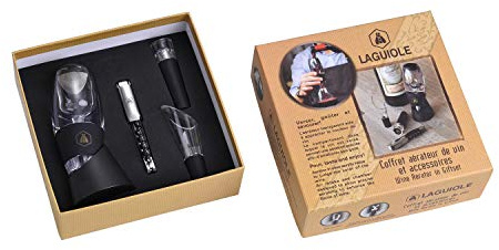 LAGUIOLE - Weinbelüfterbox und 3 Zubehörteile