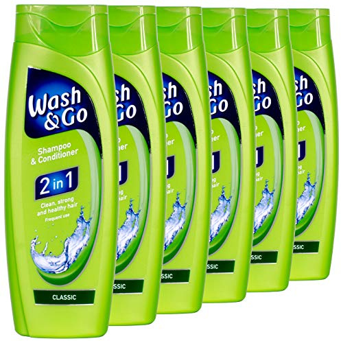6 x Wash & Go – Classic 2-i-1 schampo och balsam 400 ml – 6 stycken per förpackning