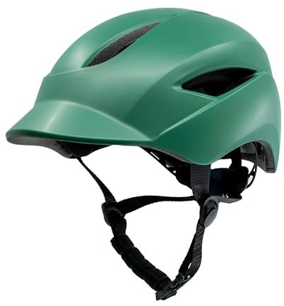 Crazy Safety Aero Fahrradhelm | Helm Kinder für Fahrrad, Skateboard, Inlineskates und BMX-Rad | Fahrradhelm Damen Herren | M 54-58 cm und L 58-61 cm | Fahrradhelm mit Reflexionsgurten (Grün)