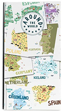 Grupo Erik Fotoalbum Einsteckalbum 10x15 Around The World - Fotobuch für 96 Fotos im Format 10x15 - Foto Einsteckalbum 10x15 Grün