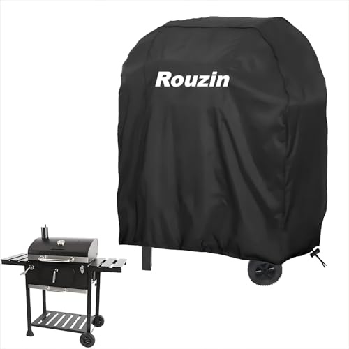 Rouzin Grill Abdeckhaube - 420D Wetterfest Gasgrill Abdeckplane 147x61x122cm, Wasserdicht Gasgrill Abdeckung Schutzhülle für Grill Weber,Enders,Char Broil