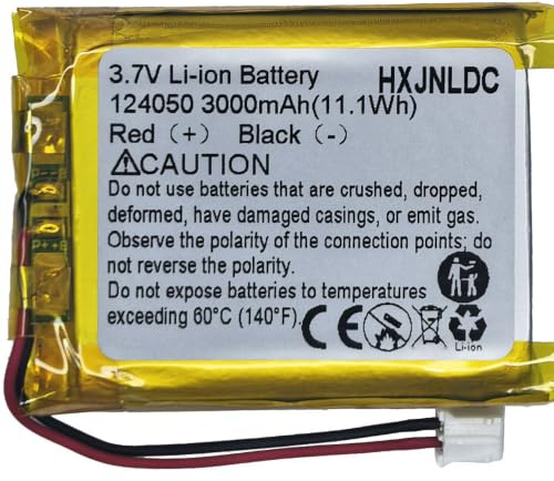 DC 3,7v 3000mah 124050 Batterie au Lithium polymère Rechargeable pour DIY 3.7-5v Produits électroniques avec 2 Fils intégrés de Remplacement de la Batterie et de la lumière LED