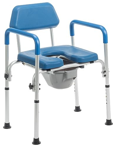 Journey SoftSecure 3-in-1 Commode Chair - 3-in-1 Bathroom Chair with Microban - Bedside Commode Chair for Toilet with Arms & Pail - Elevated Toilet Seat & Shower Chair - Raised Toilet Seat