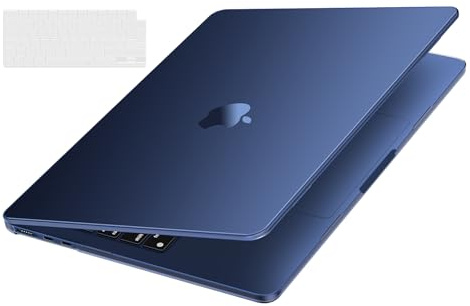 MOSISO Kompatibel mit MacBook Air 15 Zoll Hülle M5 M4 M3 M2 2026 2025-2023 | [Farbabgestimmt auf Laptop], Dünn, Anti-Fingerabdruck Hartschale&Tastaturschutz A3448 A3241 A3114 A2941, Mitternacht