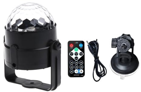 Baoblaze Soundaktiviertes Partylicht mit Fernbedienung, Bühnenlampe, LED, RGB, USB, Discokugel, Stroboskoplampe für Tanzpartys, Zubehör für Kinder