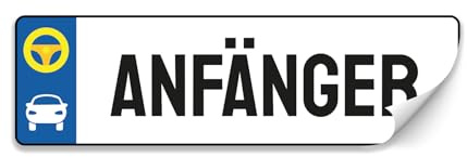 Finest Folia Fahranfänger Aufkleber Anfänger Sticker für Auto Motorrad Bus LKW Anfängerin Autoaufkleber wetterfest selbstklebend R214 (Motiv 03)