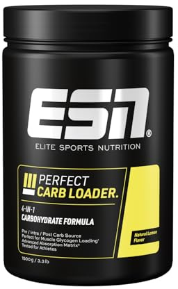 ESN Perfect Carb Loader, Natural Lemon, 1500g | 4 in 1 Kohlenhydrat Quelle für Pre-, Intra- & Post Workout, Pulver zur Herstellung einer Kohlenhydratlösung