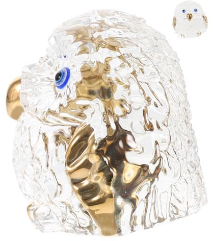 PHENOFICE Kristall Eule Simulation Eule Geformt Handwerk Schmuck Home Dekoration Weißes Kristallmaterial Natürliche Atmosphäre Zimmerdekoration Geschenkidee