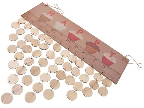 3st Hängekalender Aus Holz Kalender Zur Geburtstagserinnerung Geburtstagserinnerungsschild Hängender Kalender Geburtstags-tracker-plakette Charme Geburtstagskalender Hölzern VILLCASE