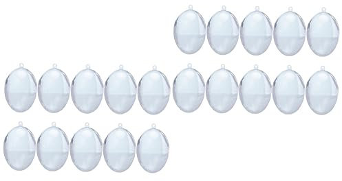 Zerodeko 2sets Easter Decor Fillable Balls Jumbo Plastic Eggs Balls Ornaments for Party 10pcs*2
