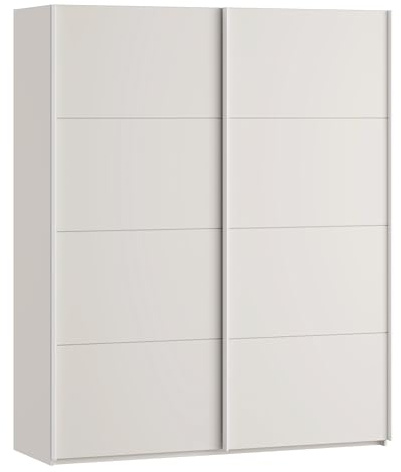 Forte SOPHISTISPACE Kleiderschrank 170, moderner Schwebetürenschrank, 2-türig, Einlegeböden, Kleiderstange, Holzwerkstoff, Kaschmir|Beige, 170,3 cm breit x 210,5 cm hoch x 62,9 cm tief