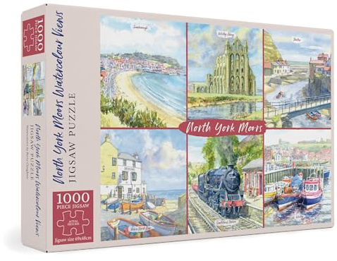 North York Moors Watercolour Views 1,000 Piece Deluxe Jigsaw Puzzle