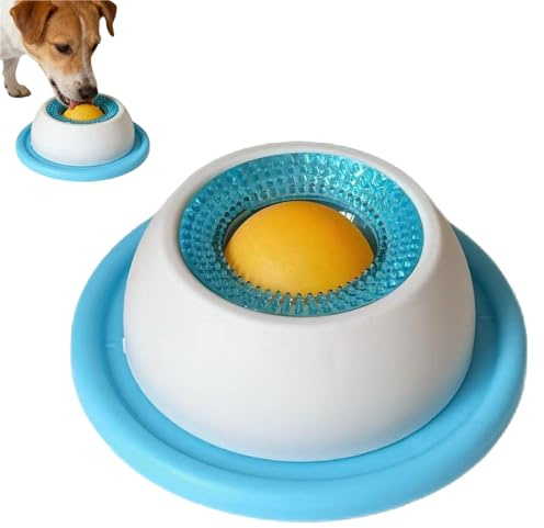 Lick Bowl per Cani, Palla da Leccare per Cani, Dog Lick Toy, Alimento Liquido Lento Alimentatore, Anti-Scivolo Lecca Ciotola, Domestici per Alleviare l'ansia per Cuccioli e Gattini