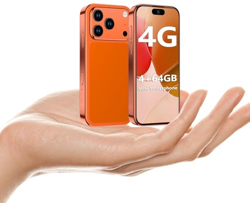 BLKE S (Nouveauté 2025 Mini Smartphone débloqué 4G, écran HD 3,88, 2000 mAh, Android 12, 5 MP + 13 MP, Smartphone Ultra-Petit pour Enfants Orange