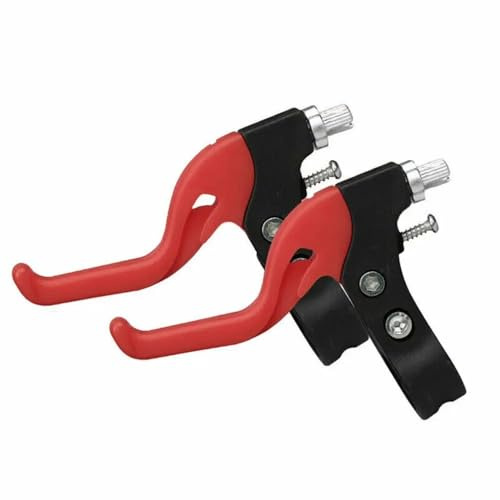 TECHAUTO Fahrrad Trommelbremse 1 Paar Kinderfahrrad V-Brake Hebel Fahrrad MTB BMX Mountain Road Bike Lenker V-Brake Radfahren Teile Fahrrad Trommelbremsensatz (Red)