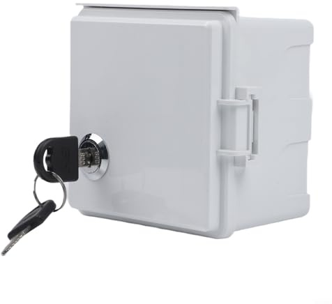 Scatola per presa esterna impermeabile con serratura per ricarica di veicoli elettrici 86Type, progettata per proteggere i collegamenti elettrici da furti e danni causati dalle intemperie (bianco)