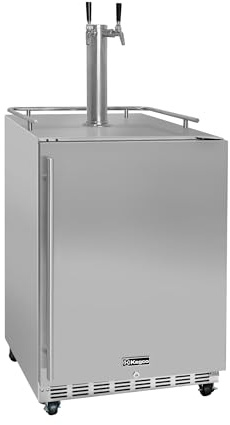 Kegco Kegerator 24 Wide Dual Tap Stainless Steel Commercial Beer Dispenser HK38SSC-2