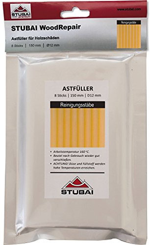 STUBAI 252133 WoodRepair Astfüller Reinigungsstäbe, 8 Sticks je 150 mm, zur Reinigung der Holzkittpistole