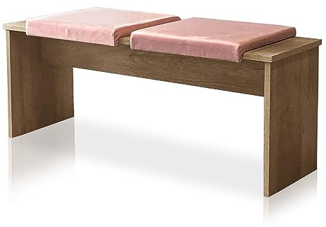 Lycce Bankauflage/Klemmkissen 1 Leiste, Velourstoff rosa, Banktiefe ab 35cm